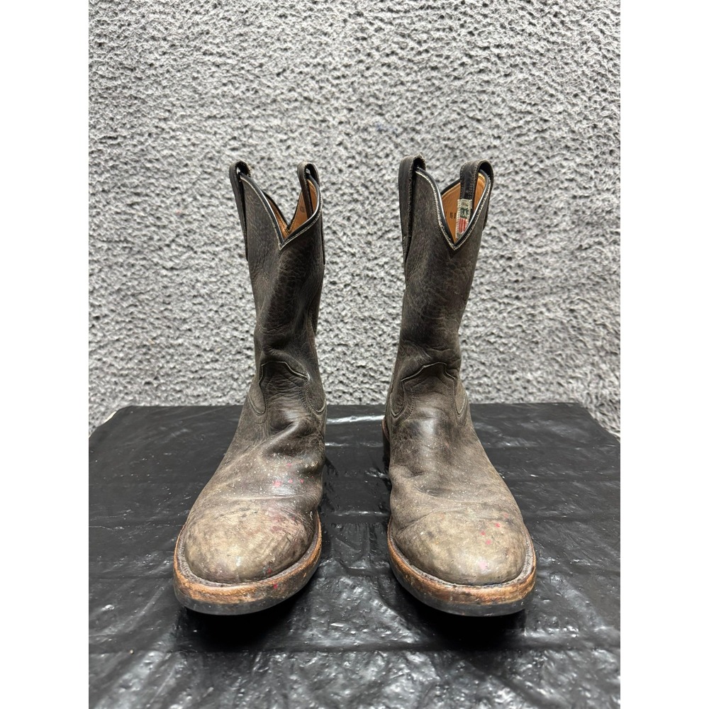 RRL Double RL Leather Pull On Roper Western Boots Brown 102861 Mens Size 9.5D US - Picture 2 of 12